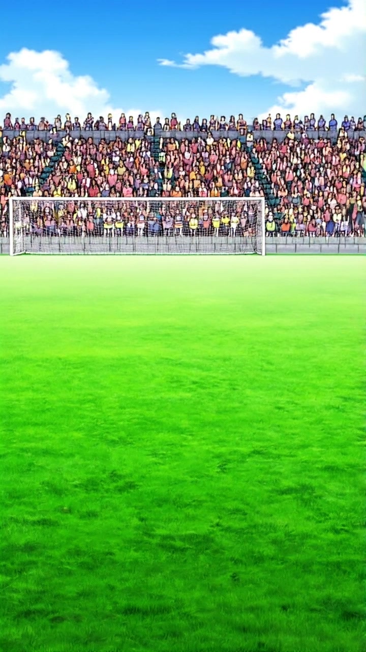 Subject: A goalkeeper diving to save a goal. Subject movement: The goalkeeper is leaping toward the lower corner of the goal to block a shot. Scene: A vibrant soccer field with a cheering crowd in the background, and the action focused on the goalkeeper and the ball. Style: Bright midday lighting that enhances the colors of the players' uniforms and the grass. Motion: The camera tracks from a low angle, following the goalkeeper's dive, capturing the intensity of the moment as the audience's excitement builds.