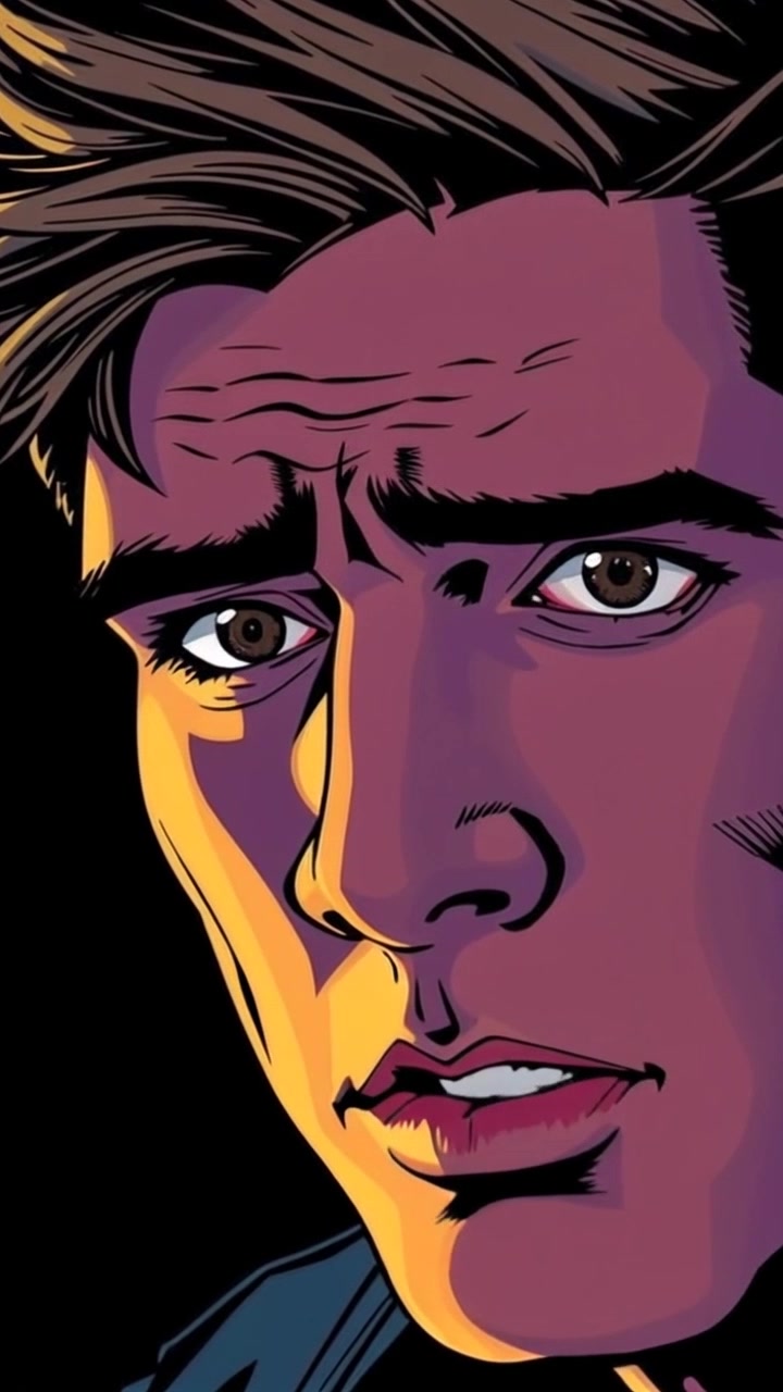 Subject: A young man's face, showing a mix of focus and confusion as he listens intently. Subject movement: The expression shifts subtly as he processes information, eyebrows furrowing, eyes widening. Scene: A softly lit room with warm tones creating an intimate setting. Style: Ambient lighting softly illuminating his face, with gentle shadows highlighting his features. Motion: The camera slowly zooms in on his face to capture the changing expressions, maintaining a close-up view to enhance the emotional engagement.
