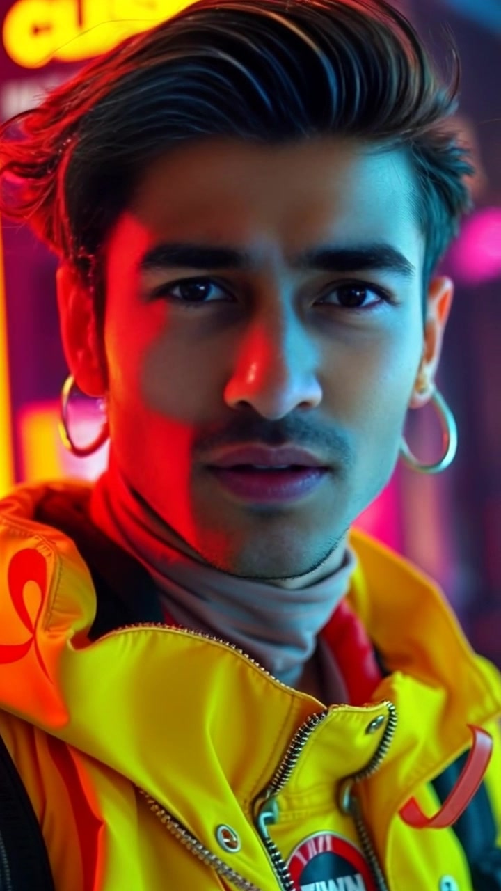 Subject: A young man with a determined expression, hope shining through his eyes. Subject movement: He takes a deep breath, his face gradually shifting from despair to a focused resolve. Scene: Close-up capturing the emotions on his face, with a softly blurred background that hints at an overwhelming environment. Style: Ambient, muted lighting that emphasizes his features and the emotional gravity of the moment. Motion: The camera gently zooms in on his face, capturing the shifting emotions, then slowly pulls back to reveal the environment that surrounds him.