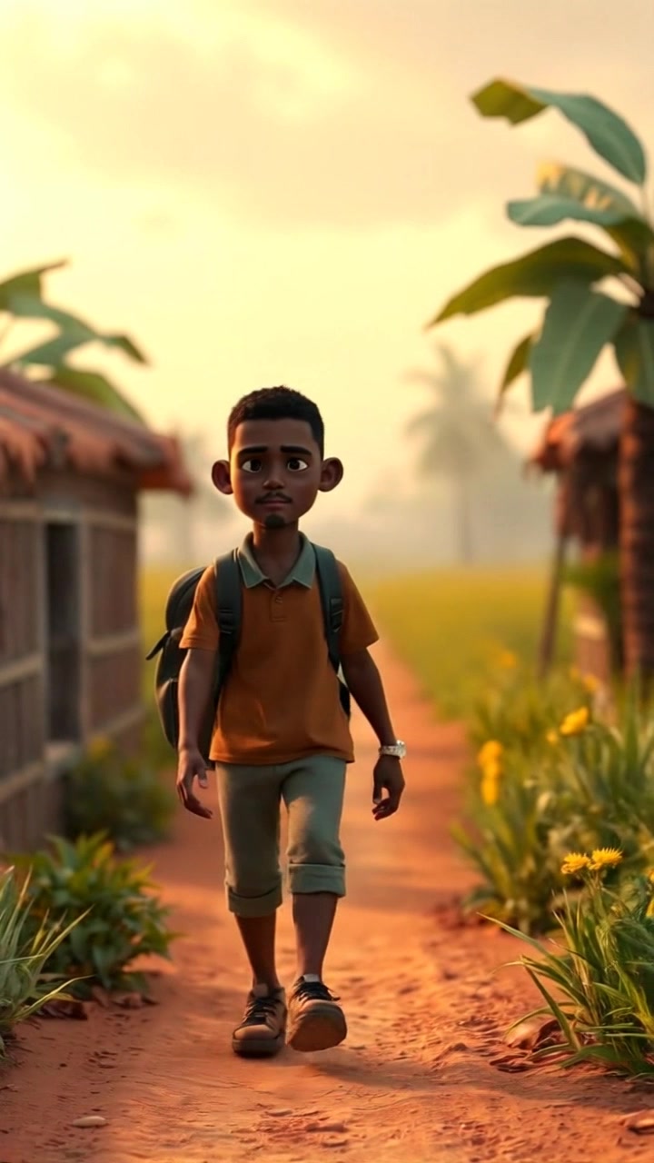 Khoi Boy Confronts Lion and Scares It Away