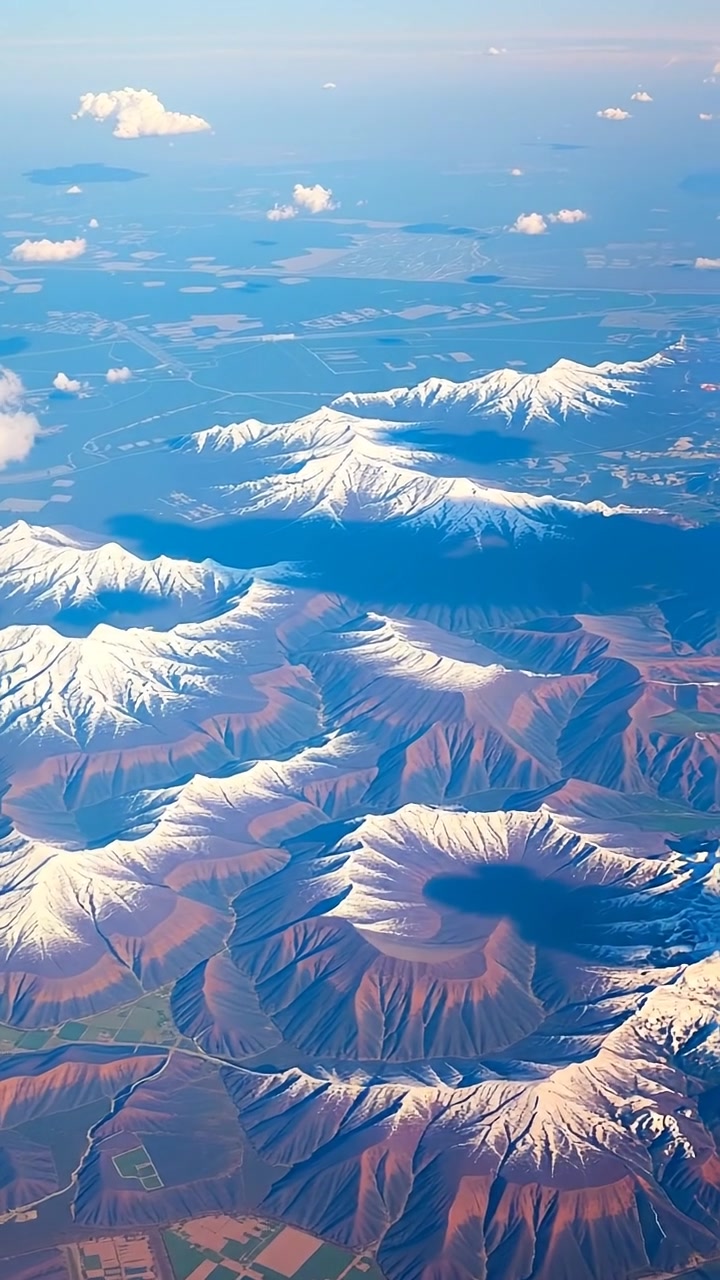 An aerial view of the vast landscape of the United States bathed in warm golden light, showcasing sprawling plains, mountain ranges, and city skylines in the distance, with smooth camera movement highlighting the expansive scenery. The background features gentle wind sounds and distant bird calls.