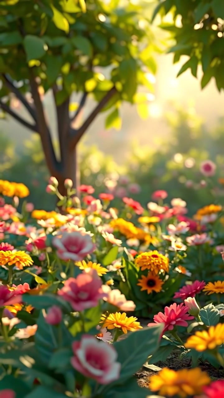 A Garden Full of Roses and Butterflies