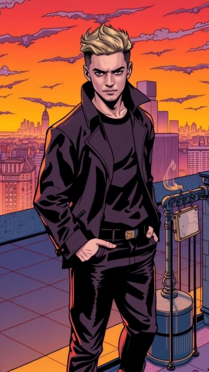 Subject: The Flash stands confidently on a city rooftop. Subject movement: A slight breeze rustles his cape as he surveys the skyline below. Scene: City rooftop at dawn, overlooking a vibrant city skyline bathed in warm sunlight. Motion: The camera performs a smooth push-in towards The Flash, capturing the dynamic energy of the moment, with the skyline gradually coming into focus in the background. Lighting: Warm, golden dawn light enhances the colors of the city. Atmosphere: Inviting and optimistic.