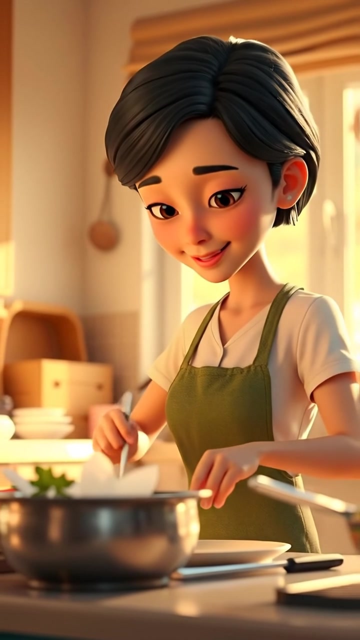 Rino Kucing yang Belajar Memasak