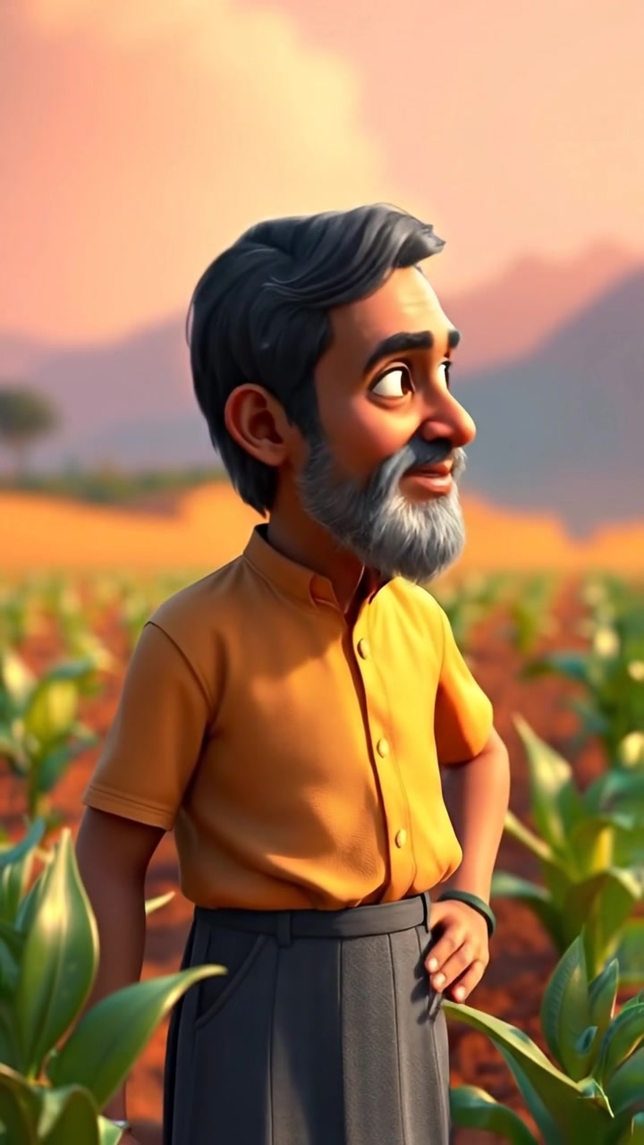 किसान की मेहनत और हरित खेत