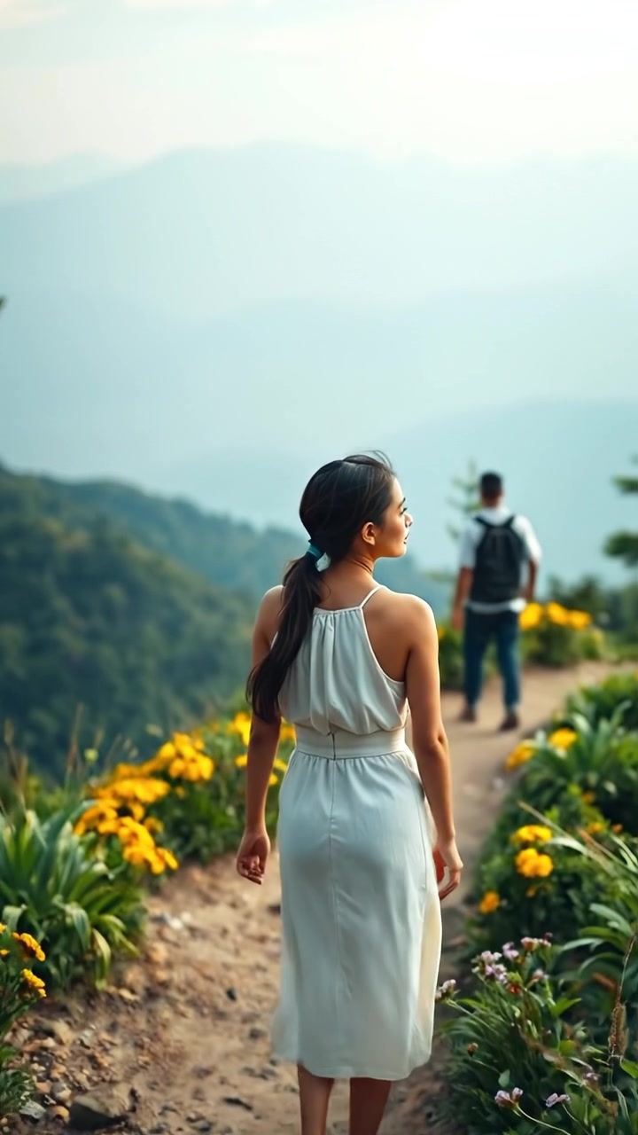 भारतीय लड़की का प्रकृति वर्णन