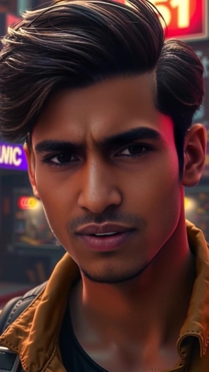 Subject: A person with a confused expression, brow furrowed in thought. Scene: An intimate room filled with warm lighting and soft shadows, encouraging a contemplative mood. Motion: The camera slowly pushes in, capturing the questioning look while the ambient sounds create a subtle atmosphere of curiosity and reflection.