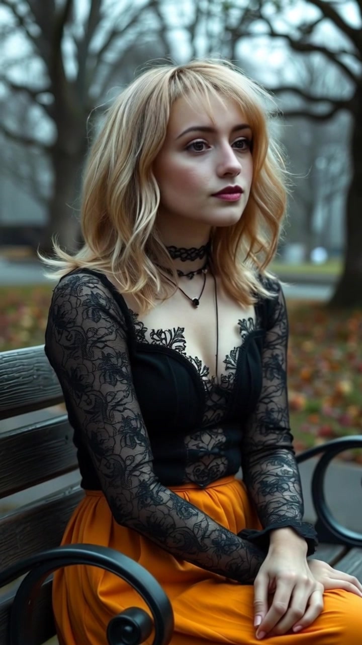 Subject: A person sitting on a park bench. Subject movement: The person shifts slightly, gazing around the park with a contemplative expression. Scene: A serene park setting filled with lush greenery and soft sunlight filtering through the trees. Style: Soft, dappled lighting creating a warm atmosphere. Motion: The camera slowly pushes in, capturing the person's profile as they reflect on their surroundings, with gentle bokeh effects enhancing the sense of depth.
