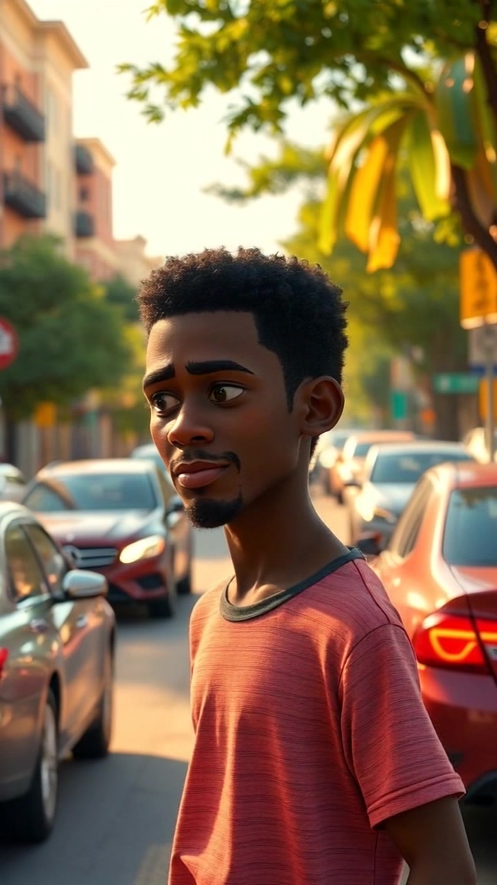 A Kind Deed: Boy, Old Woman, and a Clapping Monkey