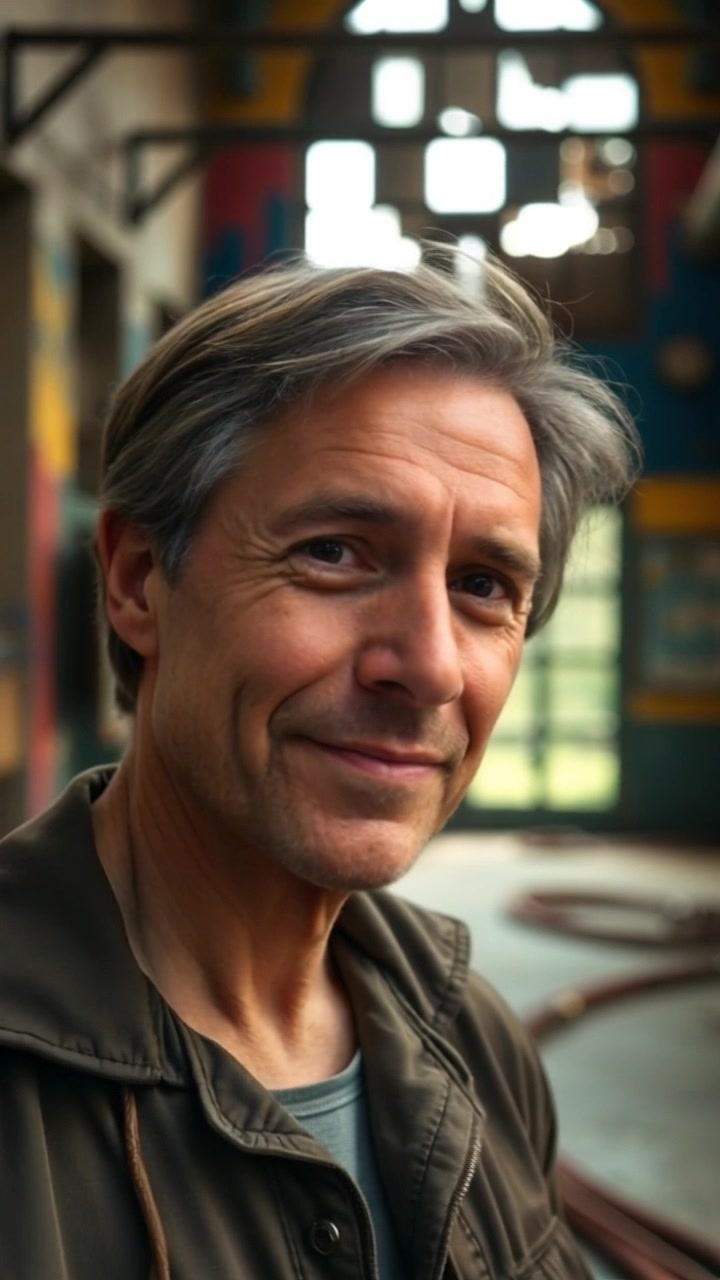 Subject: A person shaking their head with a slight smirk, eyes reflecting skepticism. Subject movement: The person's head shakes subtly while maintaining eye contact with the camera, conveying a mix of amusement and doubt. Scene: Close-up of a person’s expressive face, set against a neutral background that emphasizes their emotions. Style: Soft, diffused lighting with a warm tone to highlight facial features. Motion: Start with a tight close-up, and as the head shakes, smoothly pull back to capture the full expression, creating a dynamic connection between the subject and the viewer.