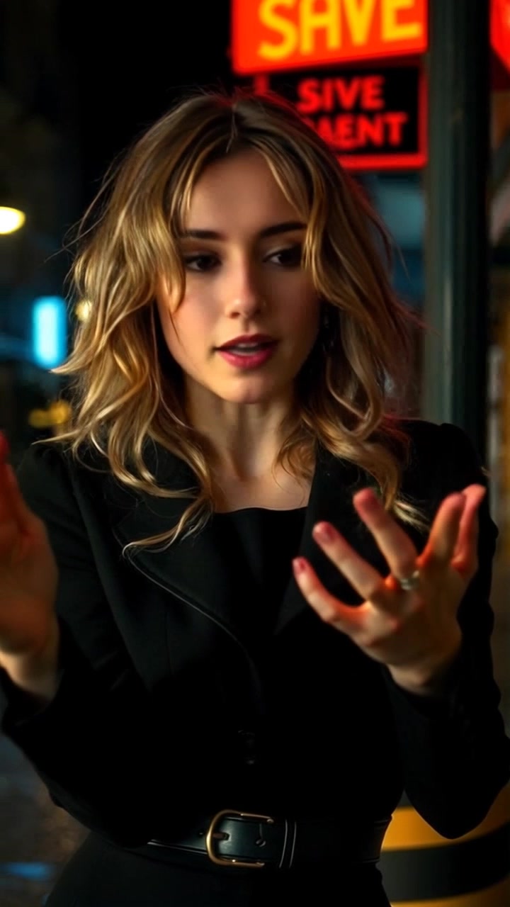Subject: A person gesturing with their hands while speaking animatedly off-camera. Scene: Close-up of hands in a well-lit, cozy indoor setting, perhaps a living room or café. Style: Soft, ambient lighting that enhances the warmth of the moment. Motion: The camera gently zooms in closer to focus on the expressive movements of the hands, emphasizing the rhythm and energy of the conversation.