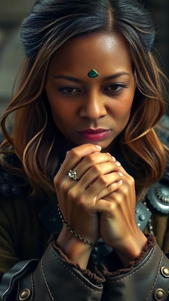 Scene: Close-up of hands clenched tightly together, reflecting inner tension and worry. Style: Soft, ambient lighting that creates a contemplative mood. Motion: The camera slowly pushes in on the hands, emphasizing the tension while also gently swaying side to side, capturing the subtle movement of anxiety.