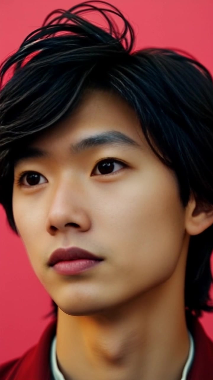 Subject: A man deep in contemplation, gazing into the distance with reflective eyes. Scene: Close-up of his face, showcasing the intensity of his expression against a softly blurred background. Style: Moodily lit with subtle shadows that enhance his features, creating an intimate atmosphere. Motion: Camera slowly pushes in and gently tilts, capturing the depth of his thoughts as the world fades behind him.