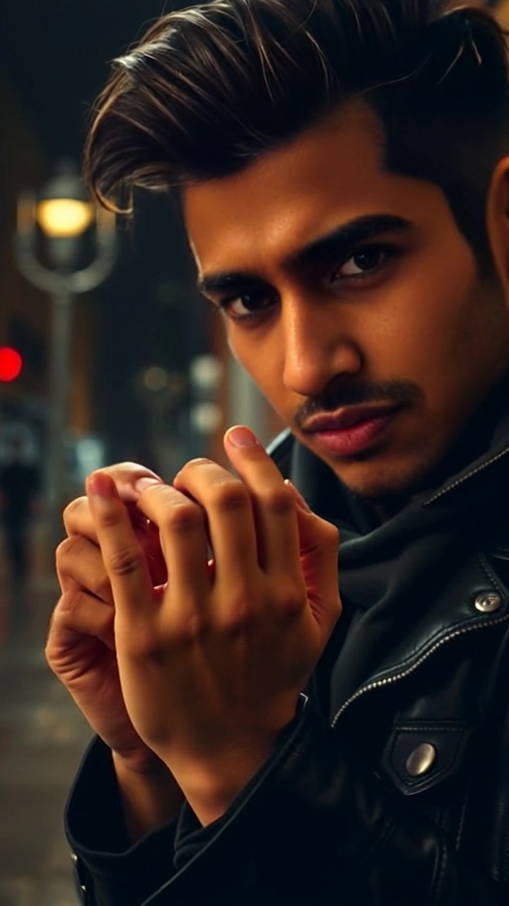 Scene: A close-up of hands fidgeting anxiously, conveying a deep sense of struggle and stress. Style: Soft ambient lighting, highlighting the delicate movements of the fingers. Motion: The camera slowly pushes in closer, capturing the subtle, restless motions of the hands against a blurred background that suggests a busy environment.