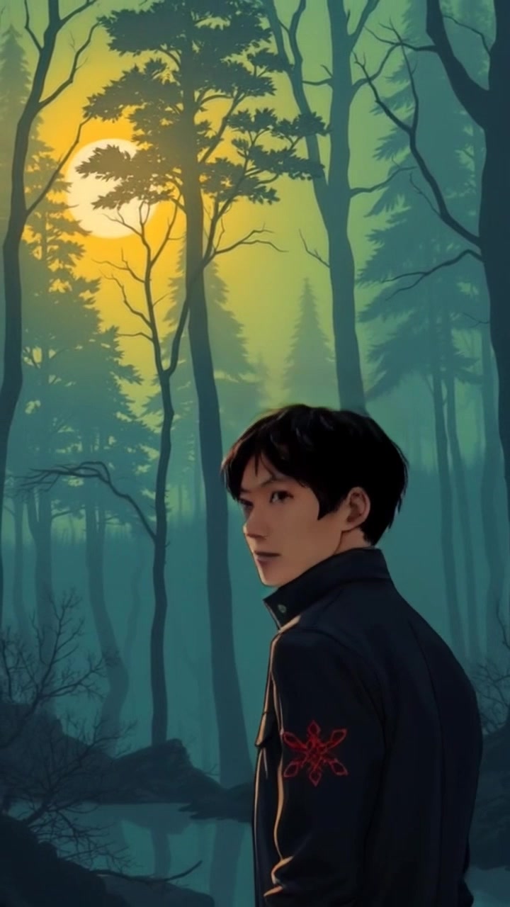 Subject: A person stands still, gazing into the distance. Scene: A misty forest with towering trees creating an ethereal atmosphere, their silhouettes blurred by the fog. Style: Soft, diffused lighting that enhances the mysterious feel of the setting. Motion: The camera begins with a close-up on the figure's contemplative expression before slowly pulling back to reveal the enveloping forest, creating a sense of isolation amidst the grandeur of nature.