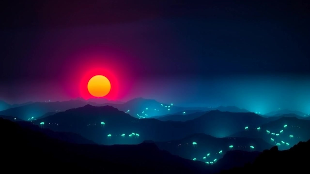 Scene: A serene landscape showcasing a breathtaking sunrise over a majestic mountain range. Style: Soft, warm morning light spilling over the peaks, casting golden hues and deep shadows across the slopes. Motion: Camera gently ascends, capturing the gradual unveiling of the mountain range as the vibrant colors of dawn stretch across the sky, enveloping the scene in an inviting atmosphere.