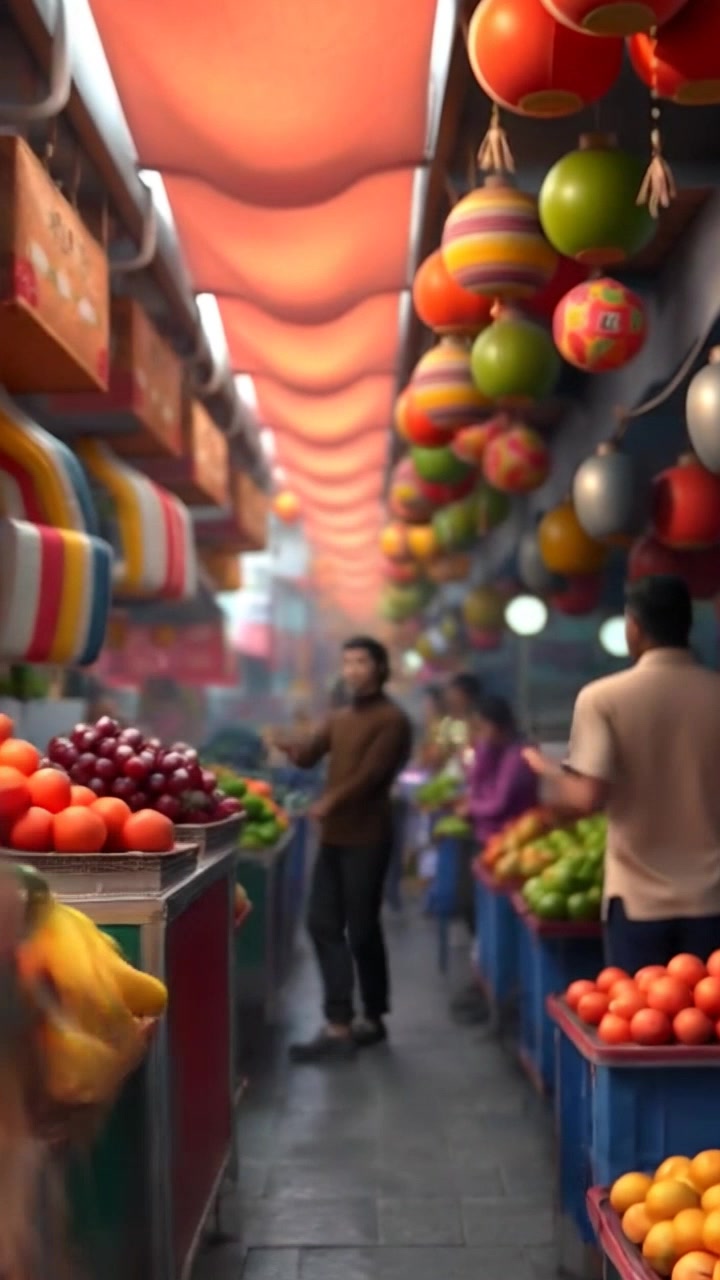 Keributan Pasar: Ayam dan Buah Segar