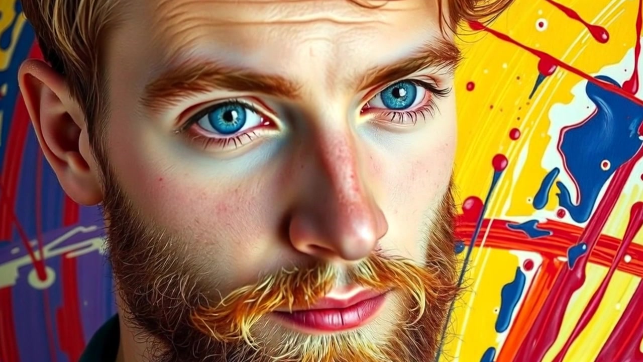 Scene: A close-up view of a Van Gogh painting, showcasing the vibrant brush strokes and rich textures of the paint. Style: Illuminated with soft, diffuse lighting that highlights the depth and intricacies of the colors. Motion: The camera smoothly pushes in to emphasize the layers of paint, creating a gradual zoom that draws the viewer deeper into the artwork.