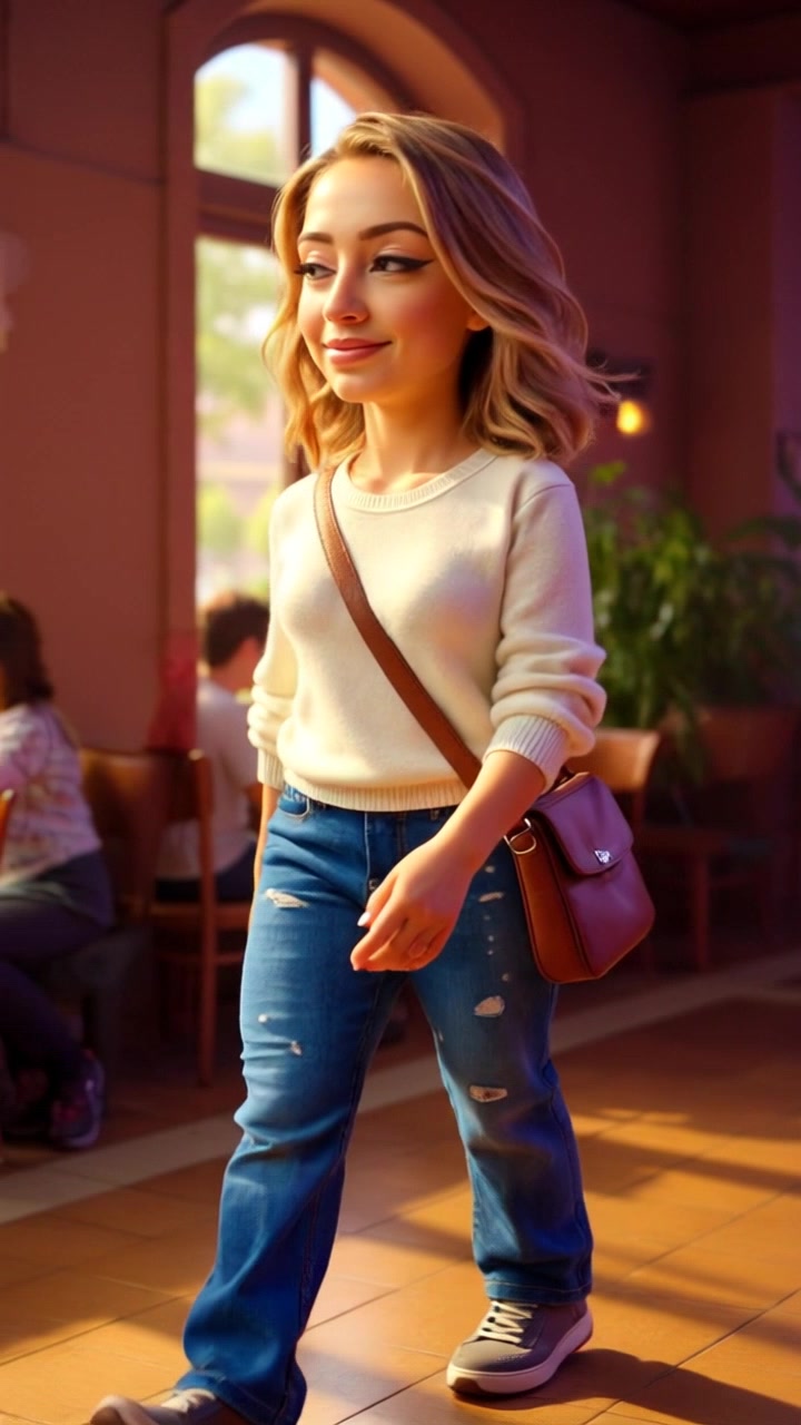 A Beautiful Girl Heading to School