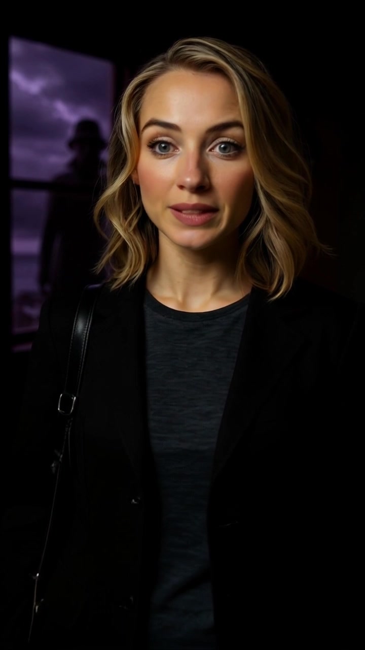 Subject: A person with a fearful expression, speaking intently as storm clouds loom above. Scene: Close-up of the person's face, captured amidst a dark, tumultuous sky. Style: Dramatic lighting accentuates the tense atmosphere, with shadows highlighting the contours of the face. Motion: Camera pushes in slowly on the subject's face, capturing every nuance of emotion, as the background storms rumble ominously.