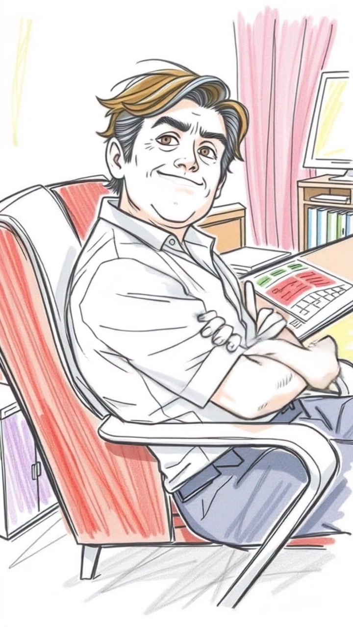 Subject: A person leaning back in a chair, displaying a mix of exasperation and amusement. Subject movement: The individual shifts slightly to the side, playfully rolling the chair as they gesture with their hands. Scene: A cozy, modern office setting, with warm colors and soft furnishings creating an inviting atmosphere. Style: Afternoon light filtering through a nearby window, casting gentle shadows. Motion: The camera captures a close-up of the person's expression, then gradually pulls back to reveal the surrounding office space.