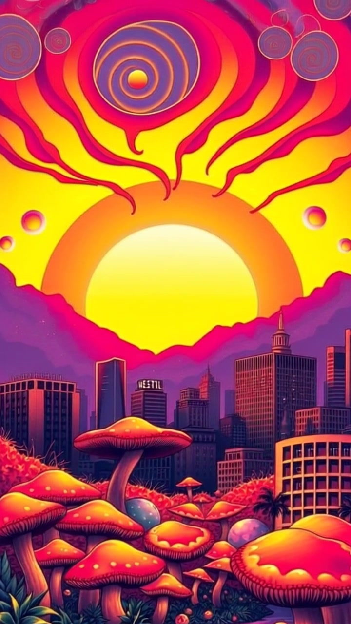 Scene: A breathtaking sunrise illuminating a city skyline, with warm hues of orange and pink spreading across the sky, symbolizing new beginnings. Style: Soft morning light casting a gentle glow on the buildings, creating an inviting atmosphere. Motion: The camera tilts upward from a ground-level view, revealing the skyline as the sun rises behind the skyscrapers, filling the scene with vibrant colors.