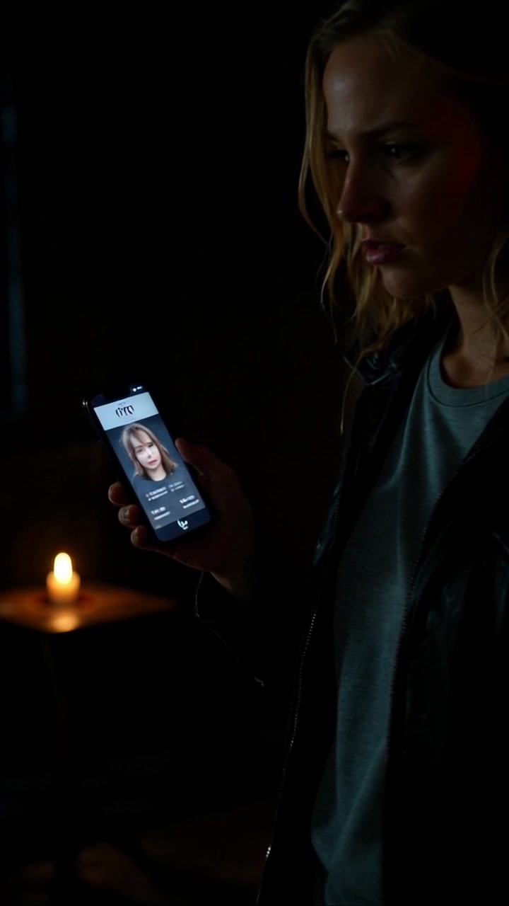 Scene: A close-up of a phone displaying the 911 operator, with a hand gripping it tightly, reflecting a moment of panic. Style: Dramatic lighting emphasizing the tension in the scene, with soft shadows enhancing the anxious mood. Motion: The camera slowly pushes in towards the phone, capturing the nuances in the hand's grip and the urgency of the moment as the background blurs slightly in a shallow focus.