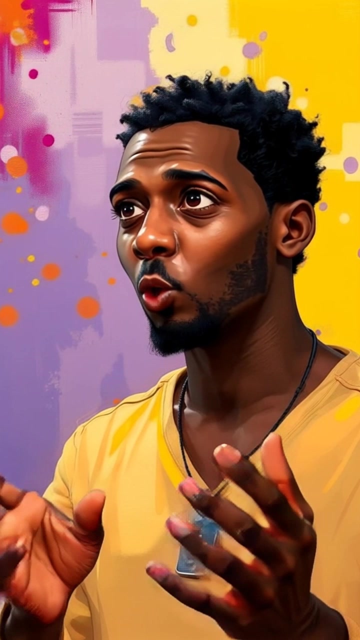 Subject: A person gesturing enthusiastically with their hands while speaking. Subject movement: The speaker's hands move expressively, punctuating their words as they engage with an unseen audience. Scene: A vibrant, lively setting that captures the energy of a conversation, with soft, ambient lighting enhancing the warmth of the interaction. Motion: The camera performs a dynamic push-in, gradually focusing on the speaker's expressive gestures, creating an intimate, engaging atmosphere.