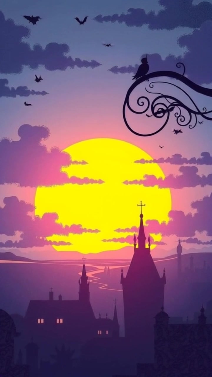 Scene: A breathtaking sunrise over a sprawling city skyline, casting a warm, golden glow on the buildings below, symbolizing new beginnings and hope. Style: Soft morning light illuminating the sky, with vibrant oranges and pinks blending seamlessly. Motion: Camera gently pushes in from the horizon, capturing the full expanse of the skyline as the sun slowly rises, creating a cinematic panorama that reveals the awakening city.