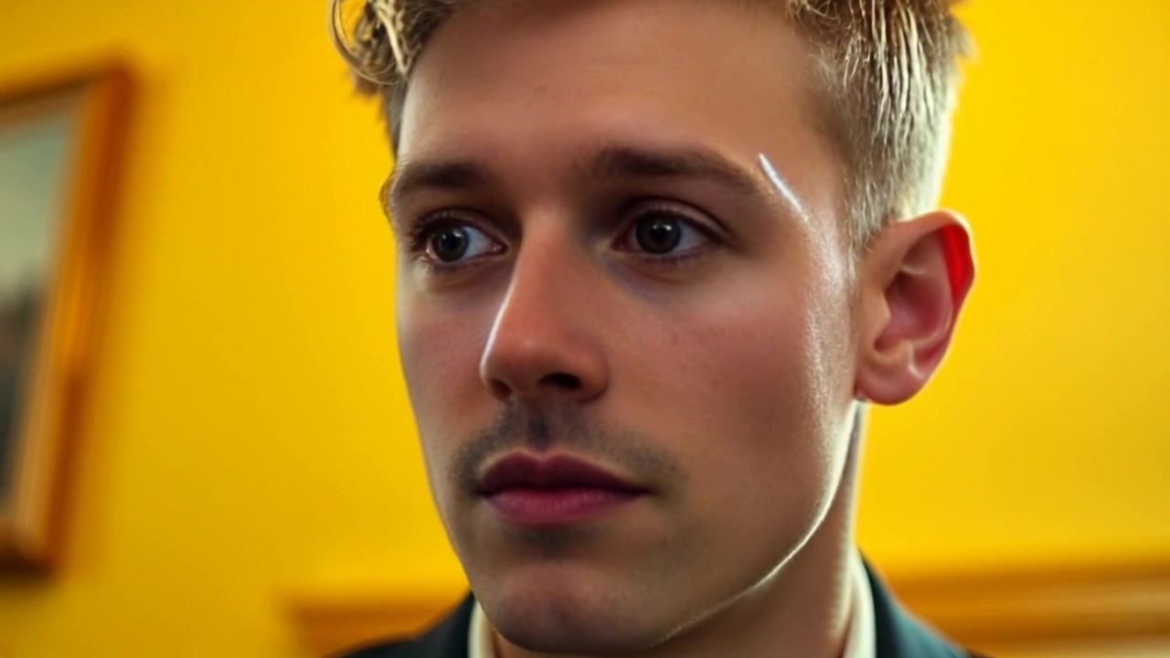 Subject: An attentive individual with a focused expression. Scene: Close-up of a face, capturing emotion and intent, surrounded by a soft, blurred background. Style: Warm, inviting lighting that highlights facial features and adds depth. Motion: The camera glides smoothly past the face, creating an immersive experience as the expression evolves, inviting viewers into the individual’s moment of contemplation.