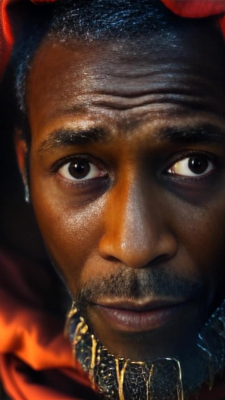 Scene: A close-up of a face, capturing the essence of emotion, with deep brown eyes reflecting sadness and confusion. Style: Soft, diffused lighting creates a gentle atmosphere, enhancing the emotional weight of the expression. Motion: The camera slowly pushes in closer to the face, emphasizing the intensity of the gaze and the emotions conveyed.
