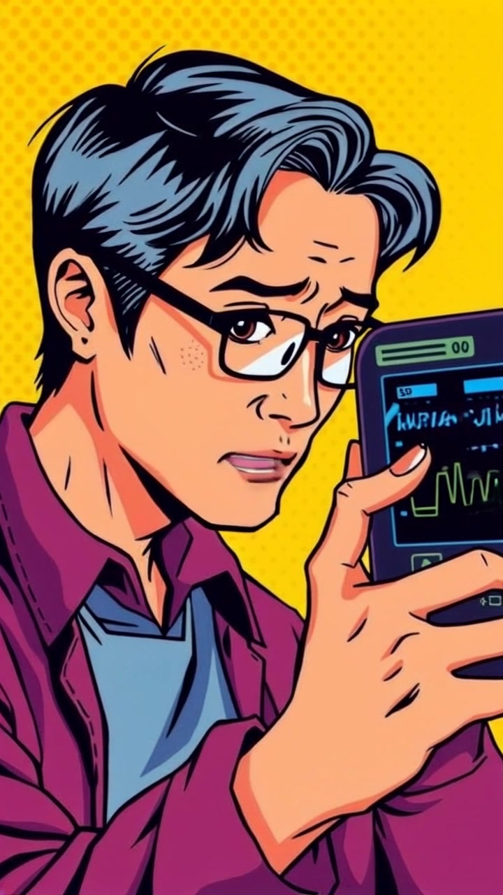 Subject: A character deeply focused while speaking into a communicator. Subject movement: The character gestures subtly, leaning forward in intensity as they read data on the screen. Scene: A futuristic control room filled with screens and holographic displays, buzzing with activity. Style: Ambient lighting accented by the glow of screens, creating a focused and urgent atmosphere. Motion: Camera smoothly pushes in on the character's face, capturing the concern in their expression before pulling back to show the bustling environment around them.