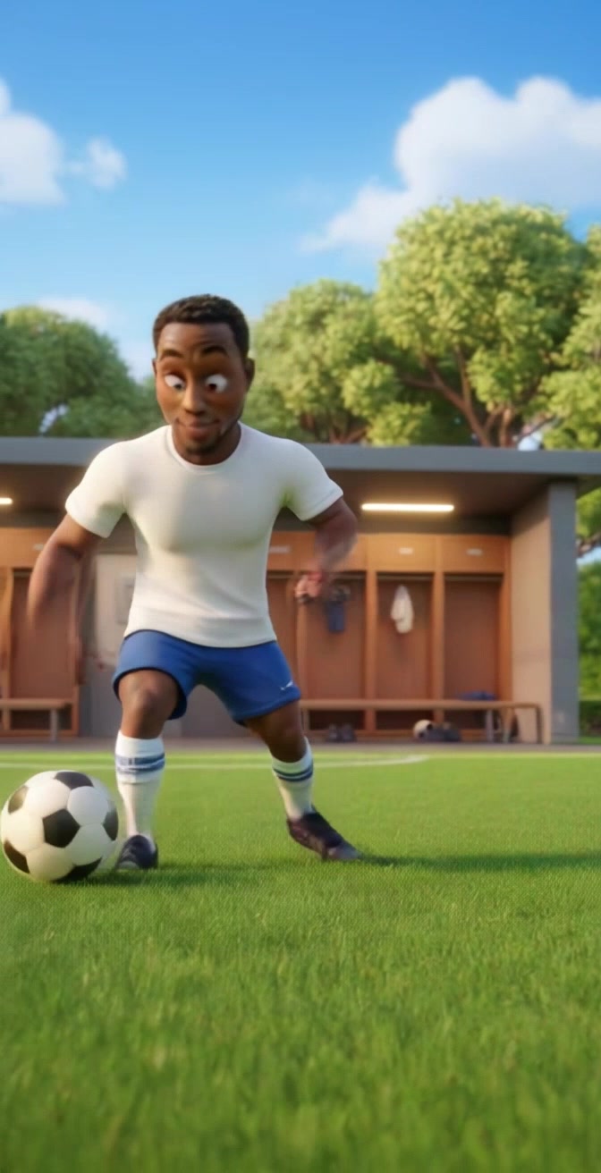 3D Cartoon Child and Dog at Play