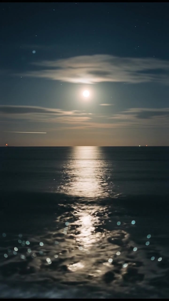Lovers on the Moonlit Beach