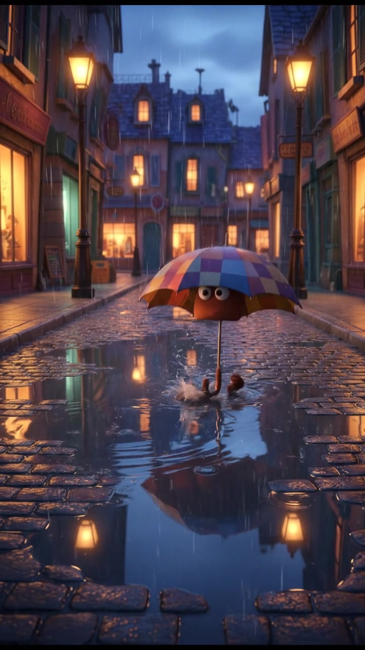 Kucing Modern di Tengah Hujan