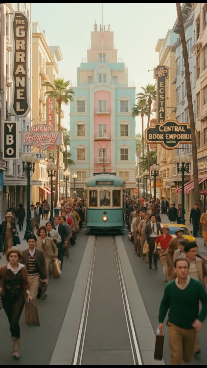 A bustling city street with people in a hurry, showcasing a busy lifestyle.