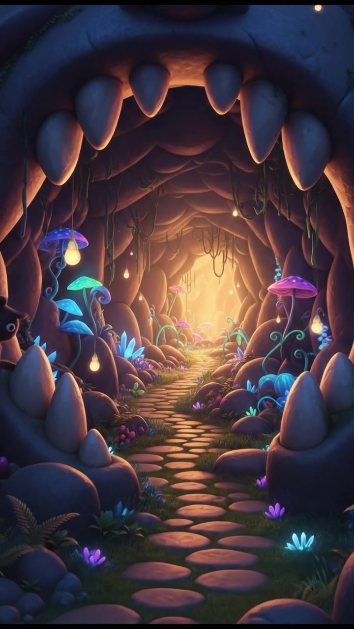 गुफा का खूबसूरत फूलों का बगीचा