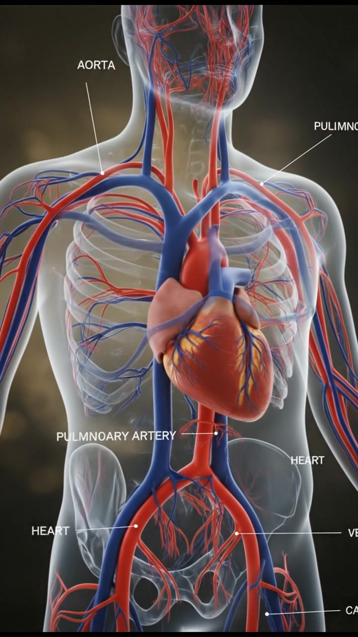 The Human Circulation System: A 50-Second Journey Through Blood Flow
