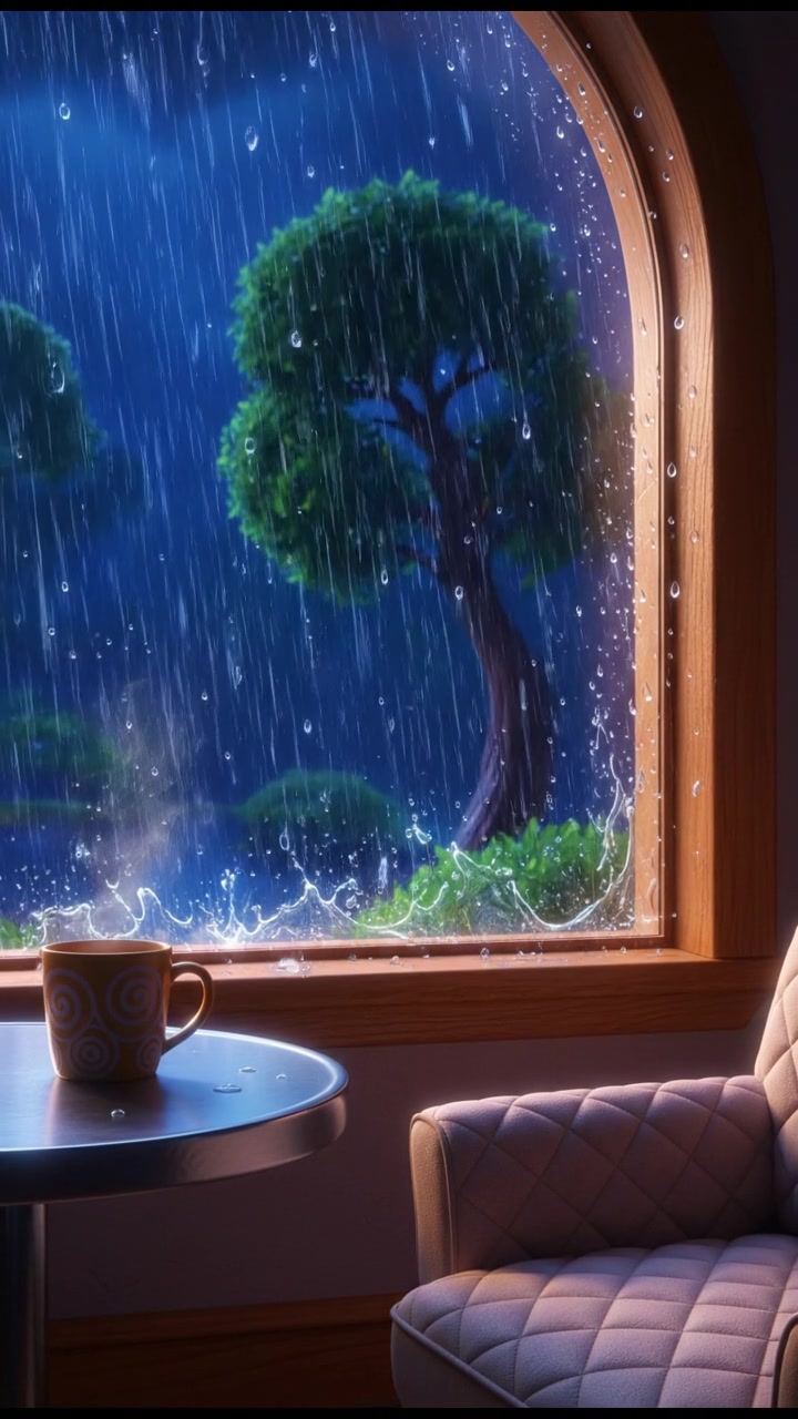 Echoes of Unity: A Rainy Night in Seoul