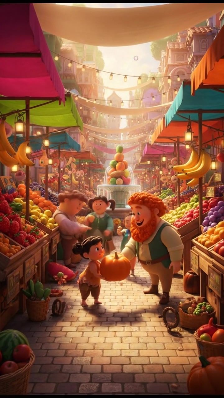 Frog Dancing in Market Crowd - 3D Video