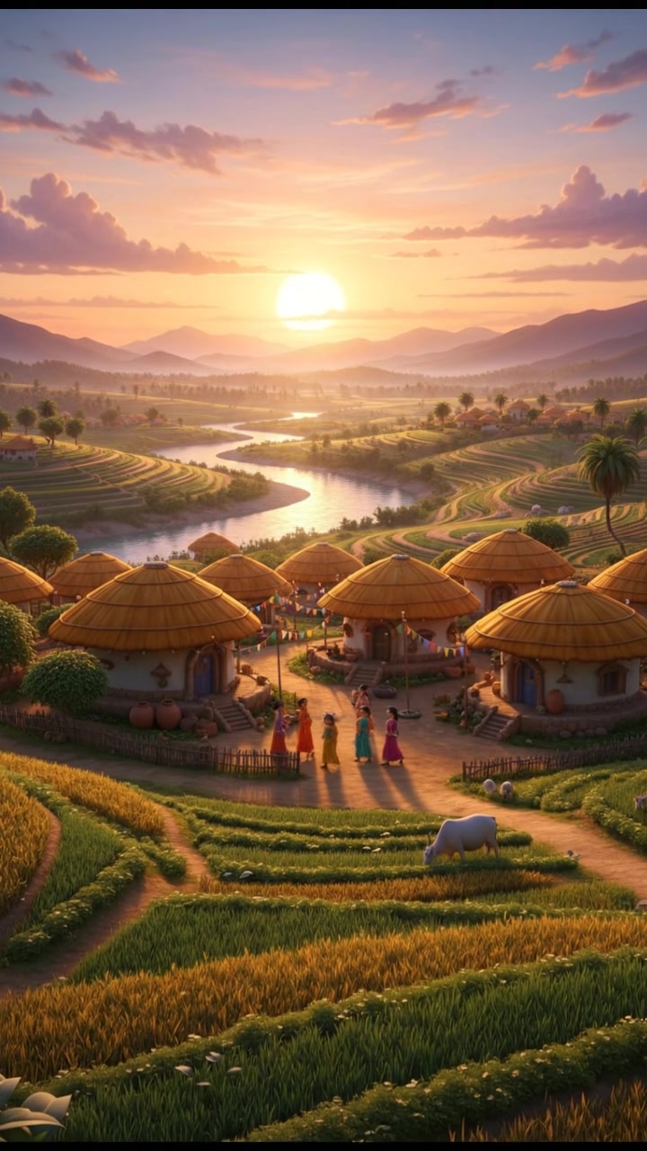 Morning Ritual: Milking in a Rural Indian Village