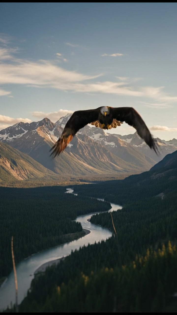 Eagle Catching Its Prey