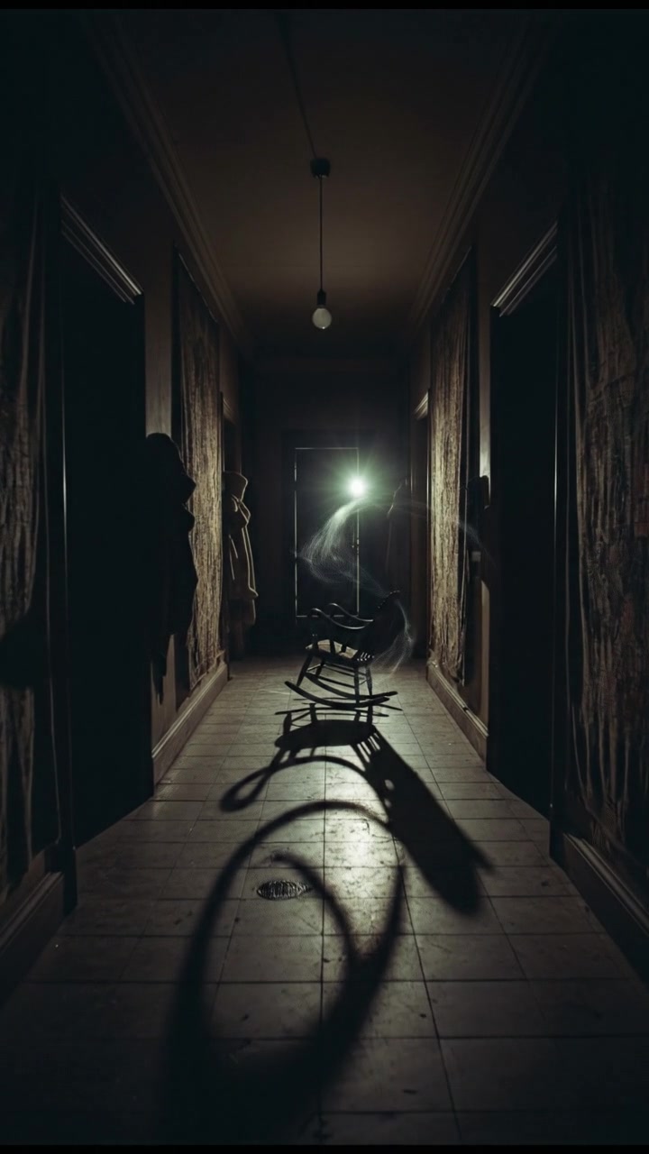 A deep, shadowy hallway where sounds echo, suggesting something lurking nearby.