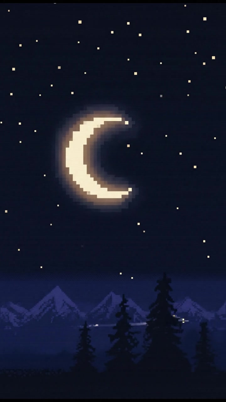 A peaceful night sky filled with stars, illuminated by the soft glow of the moon.