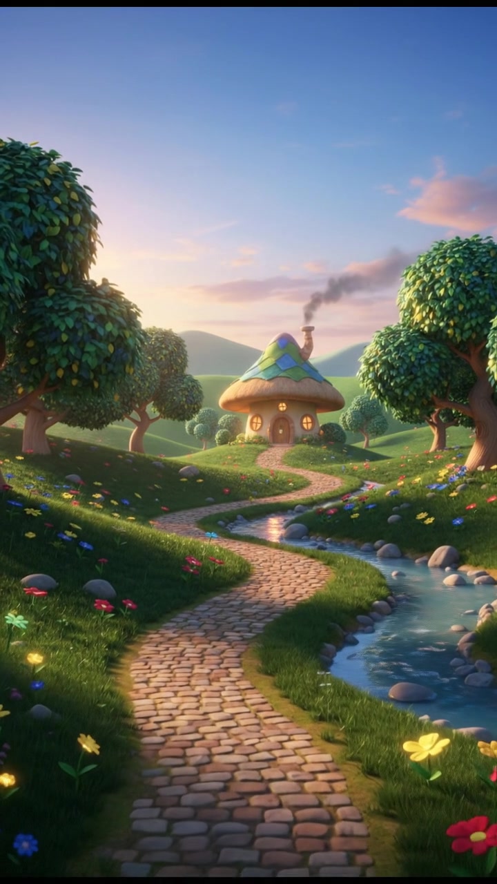 Evening Bliss: A Walk Through the Serene Village