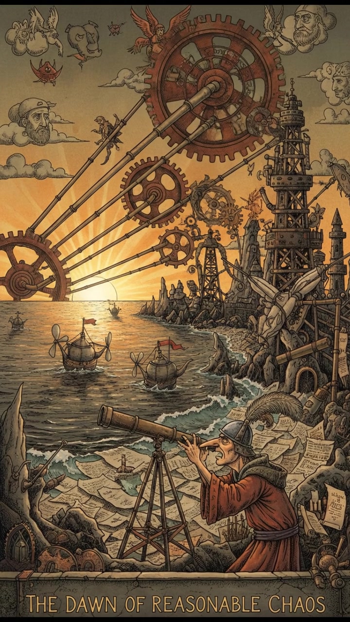 A sunrise over a calm ocean, waves gently lapping at the shore.