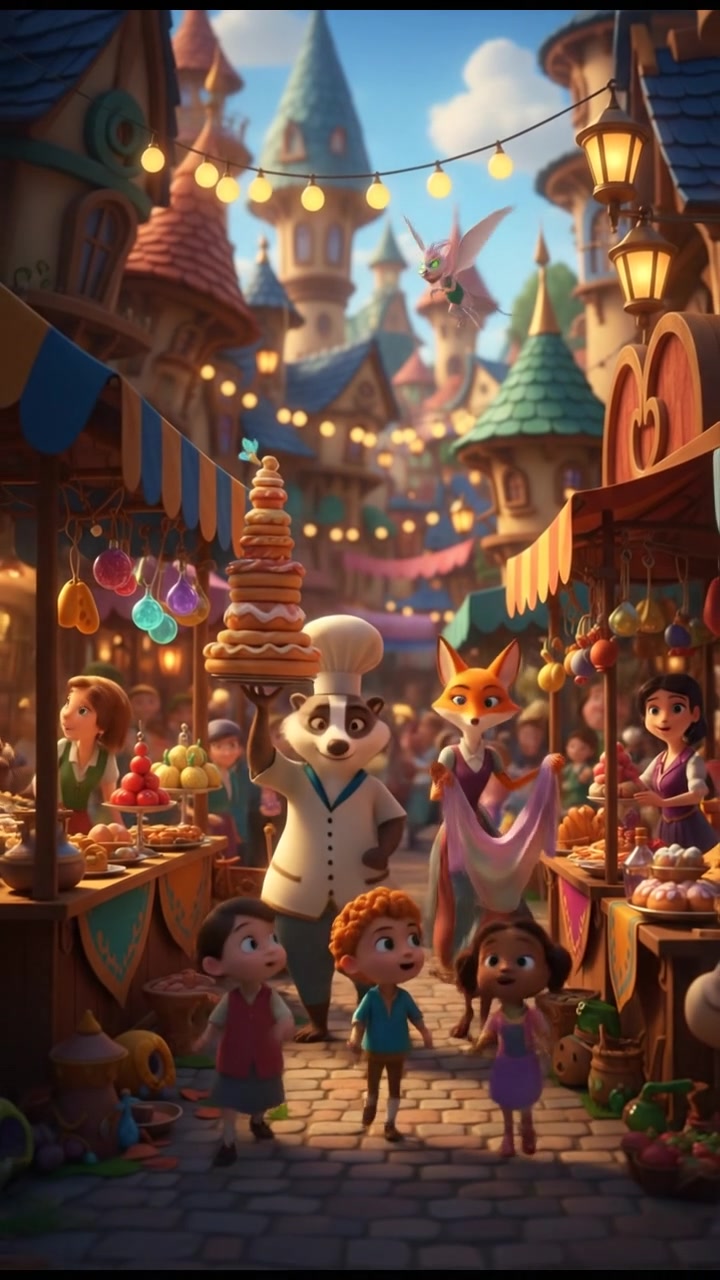 Akara Vendor Sharing with a Small Boy