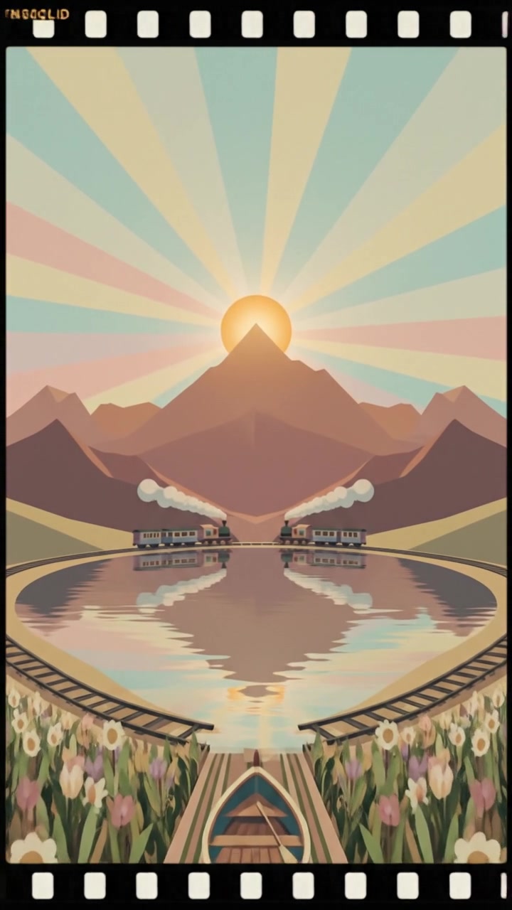 A serene landscape with a sunrise over mountains, symbolizing hope and renewal.