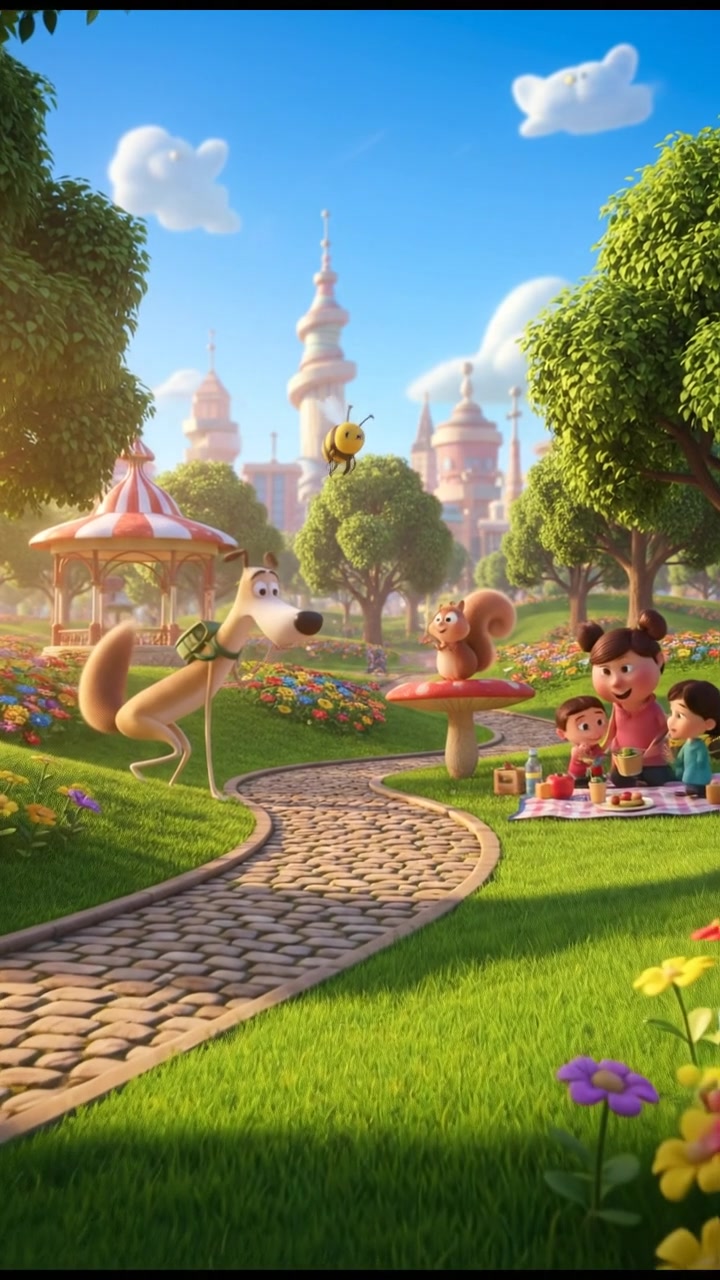 Fluffy White Cat Sips Mango Juice in Summer Bliss