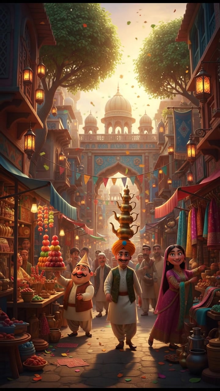 Russian Girl Strolling in Pakistani Dress on Lahore Food Street